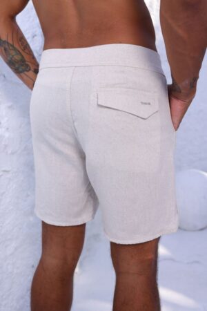 Bermuda Adulto California Linho Natural