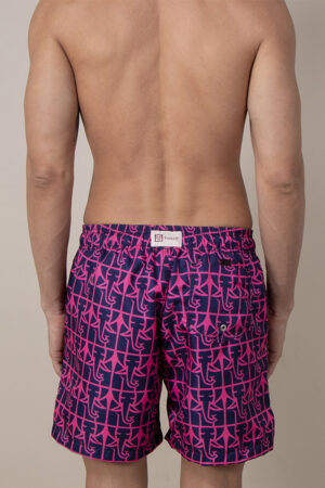 Short Voley Adulto Original Tusker Marinho/Pink