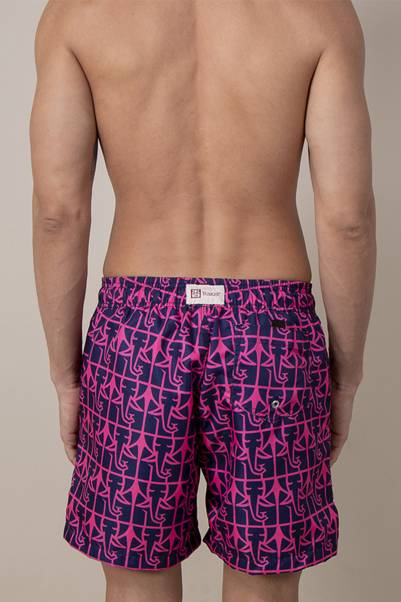 Short Voley Adulto Original Tusker Marinho/Pink - Imagem 2