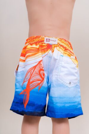 Short Voley Infantil Cápsula Artística Peixe Laranja
