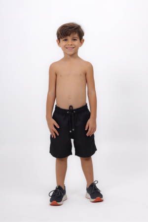 Short Infantil Liso Preto
