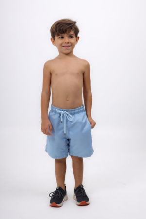 Short Infantil Liso Air Blue