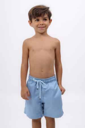 Short Infantil Liso Air Blue