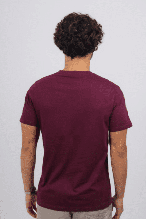 Camiseta Adulto Fio Egípcio Vinho com Bordado