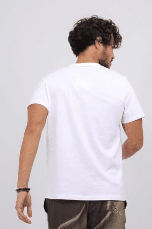 Camiseta Adulto Fio Egípcio Off White com Bordado
