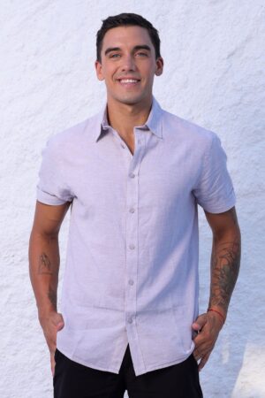 Camisa Linho Cinza Claro