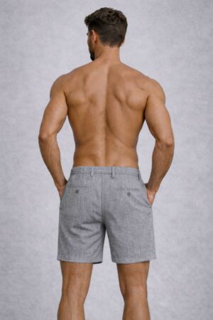 Bermuda Linho Relax Cinza