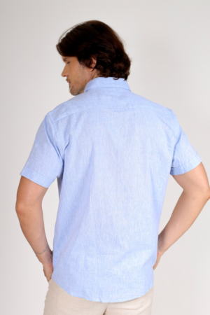 Camisa Linho Boton Down Azul Claro ref.013031044