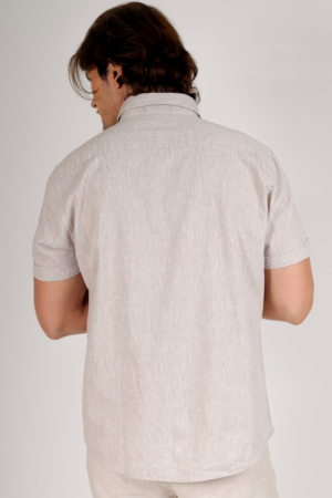 Camisa 100% Linho Bege ref.013031042