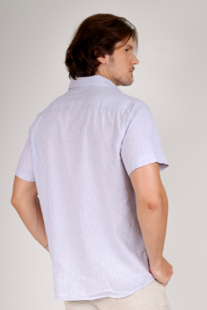 Camisa Linho Boton Down Cinza ref.013031044