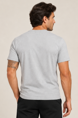Camiseta Algodão Peruano Cinza Claro ref.20072026
