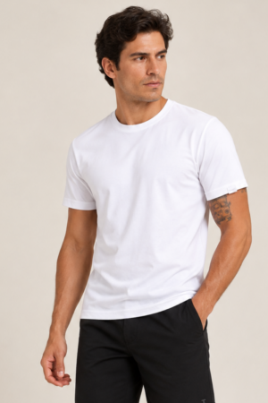 Camiseta Algodão Peruano Off White ref.20072026